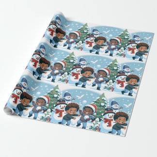 Cadeau Papier d'enveloppement de Noël pour garçon noir