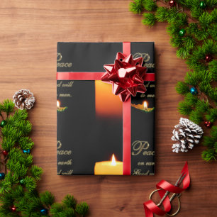 Cadeau Papier d'enveloppement de Noël pour la paix sur Te