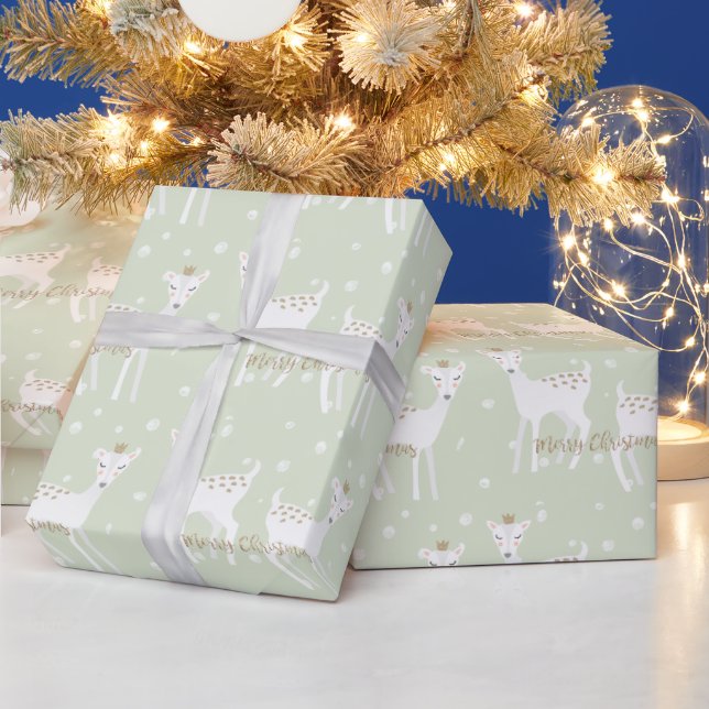 Cadeau Papier d'enveloppement de Noël pour Motif de cerfs (Vacances)