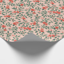 Papier d'enveloppement de Noël rose et creux