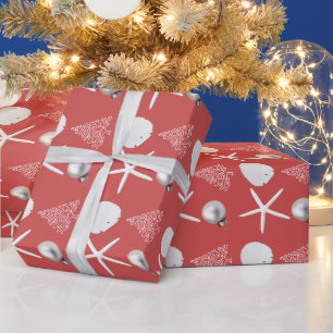 Cadeau Papier d'enveloppement de Noël rose pâle