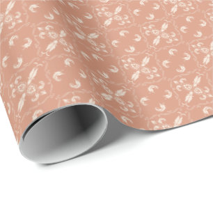 Cadeau Papier d'enveloppement de nuage saumon
