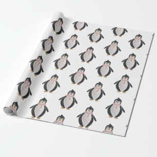 Cadeau Papier d'enveloppement de pingouin à Parties scint