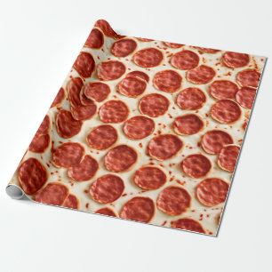 Cadeau Papier d'enveloppement de pizza Pepperoni