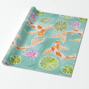 Cadeau Papier d'enveloppement de poisson Koi