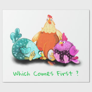 Cadeau Papier d'enveloppement de poulet amusant