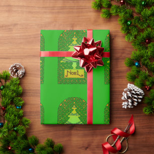 Cadeau Papier d'enveloppement de sapin de Noël celtique