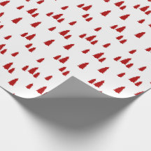 Papier d'enveloppement de sapin rouge