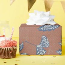 Papier d'enveloppement de silhouettes rustiques - 