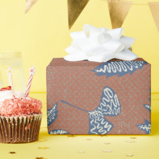 Cadeau Papier d'enveloppement de silhouettes rustiques -