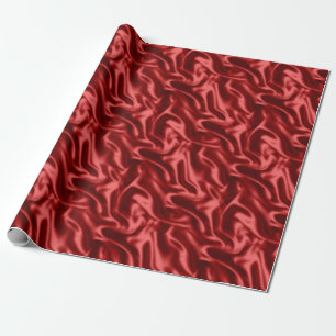 Cadeau Papier d'enveloppement de style satiné rouge