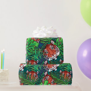 Cadeau Papier d'enveloppement de tigre de jungle