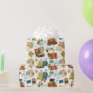 Cadeau Papier d'enveloppement de voyage de vacances