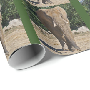 Cadeau Papier d'enveloppement d'éléphants africains