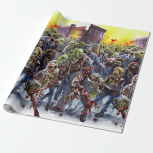 Cadeau Papier d'enveloppement déplaisant Zombie