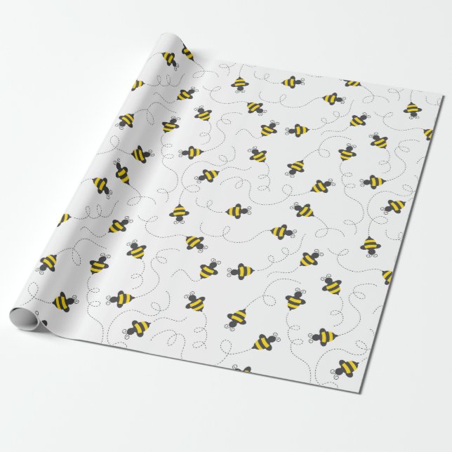 Cadeau Papier d'enveloppement des abeilles (Déroulé)
