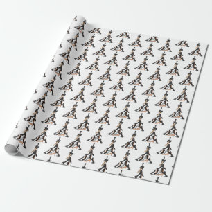 Cadeau Papier d'enveloppement des arbres de Noël à talons
