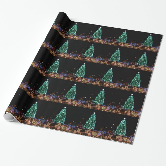 Cadeau Papier d'enveloppement des lumières de Noël (Déroulé)