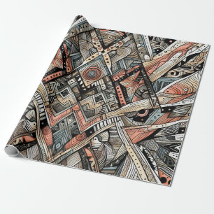 Cadeau Papier d'enveloppement des Motifs tribaux africain