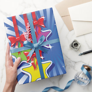 Cadeau Papier d'enveloppement des ornements de Noël
