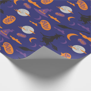 Cadeau Papier d'enveloppement d'Halloween : Sorcière, cha