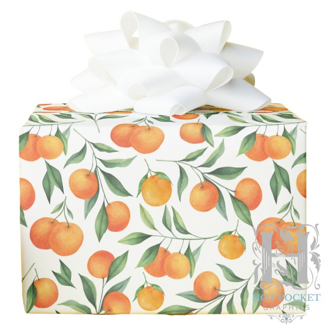 Cadeau Papier d'enveloppement d'oranges (Créateur téléchargé)