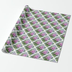 CADEAU PAPIER D'ENVELOPPEMENT D'ORCHIDES TROPICAUX