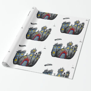 Cadeau Papier d'enveloppement du château Éffrayant d'Hall