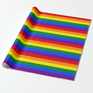 Cadeau Papier d'enveloppement du drapeau arc-en-ciel