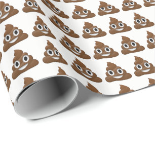 Cadeau Papier d'enveloppement Emoji Poop