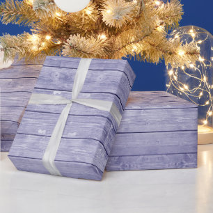 Cadeau Papier d'enveloppement en bois violet rustique