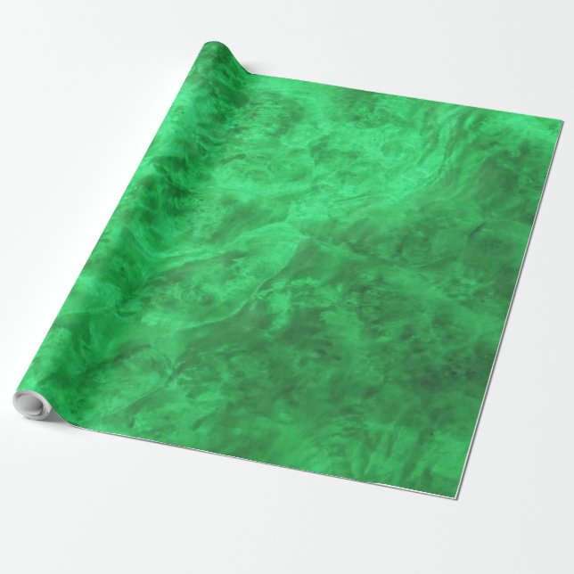 Cadeau Papier d'enveloppement en velours vert émeraude (Déroulé)