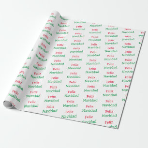 Cadeau Papier d'enveloppement Feliz Navidad