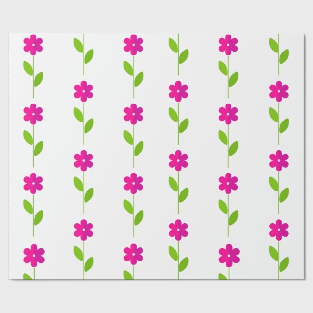 Cadeau Papier d'enveloppement floral mou et brillant (Couture)