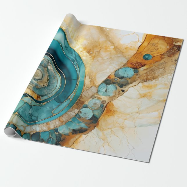 Cadeau Papier d'enveloppement Fossil Gem Ammonite (Déroulé)