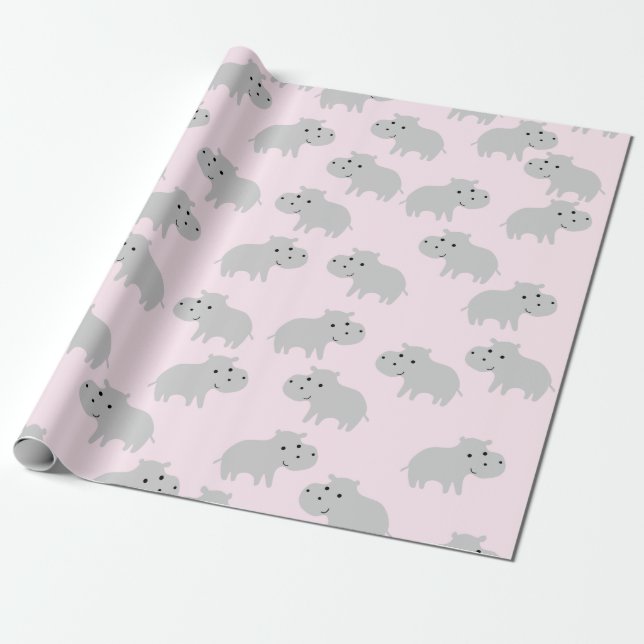 Cadeau Papier d'enveloppement Hippo (Déroulé)