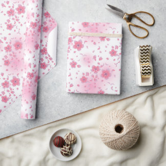 Cadeau Papier d'enveloppement japonais rose cerisier
