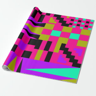 Cadeau Papier d'enveloppement Kente Africain Rose