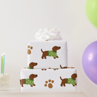 Cadeau Papier d'enveloppement mignon Dachshund