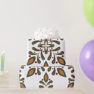 Cadeau Papier d'enveloppement moderne Boho Christmas