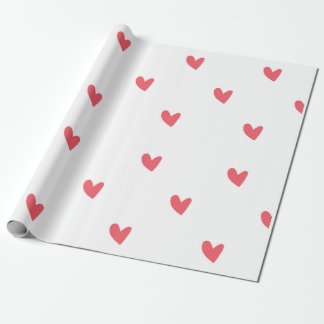 Cadeau Papier d'enveloppement Motif cardiaque