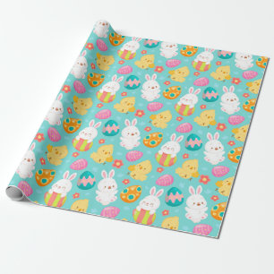 Cadeau Papier d'enveloppement Motif de Pâques mignon