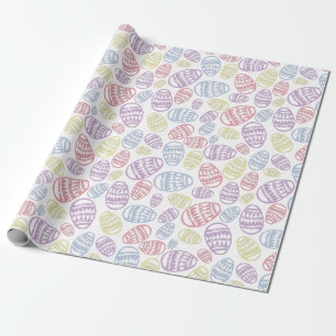 Cadeau Papier d'enveloppement Motif pour oeufs de Pâques 