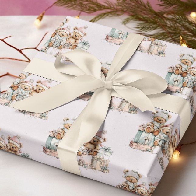 Cadeau Papier d'enveloppement Nounours de Noël (Créateur téléchargé)