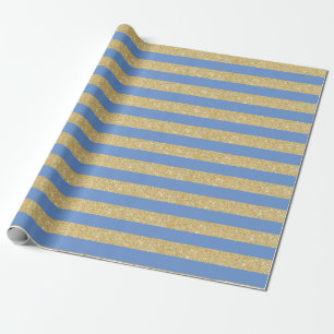 Cadeau Papier d'enveloppement Parties scintillant bleu ci