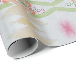 Cadeau Papier d'enveloppement Pastel Anniversaire