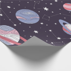 Cadeau Papier d'enveloppement Pastel Galaxy