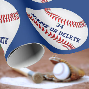 Cadeau Papier d'enveloppement personnalisé de baseball VO