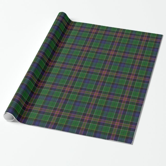 Cadeau Papier d'enveloppement plat couleur Allison Tartan (Déroulé)