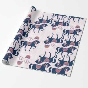 Cadeau Papier d'enveloppement pour chevaux mignons